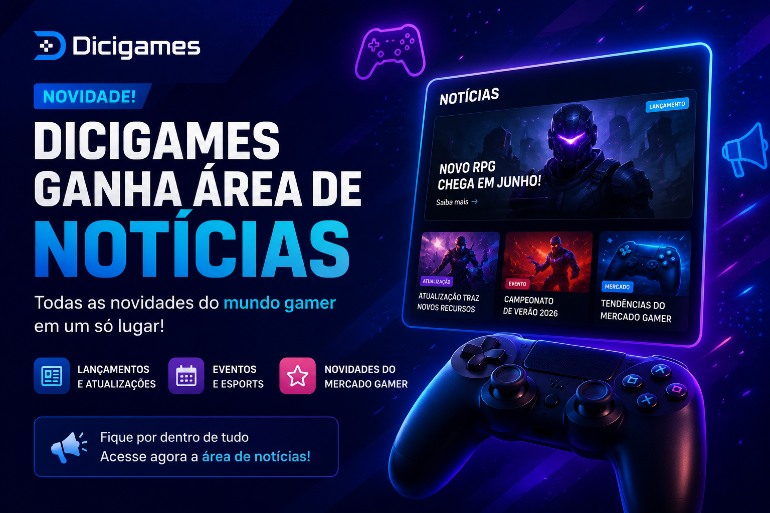 DiciGames ganha area de noticias